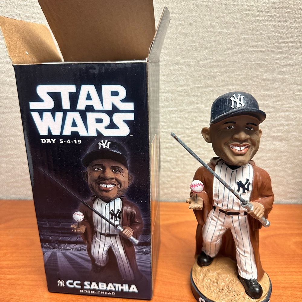 CC Sabathia New York Yankees Star Wars Bobblehead - Navy, White, Brown